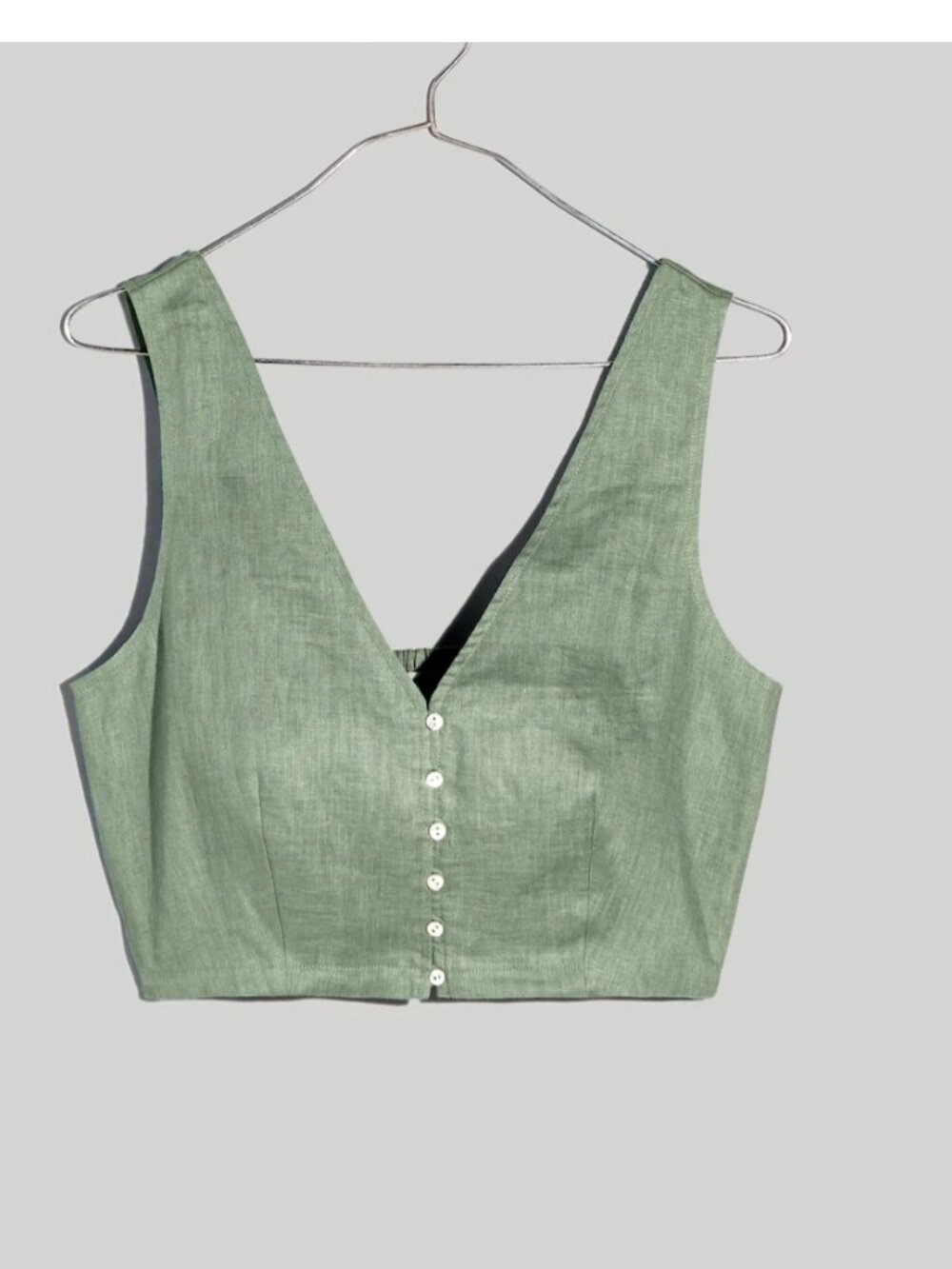 Madewell Linen Gwen Crop Vest Size: 0